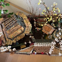 古民家模型　ジオラマ　ハンドメイド の画像