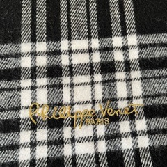 ストール　ブランケット　黒チェックの画像