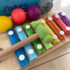 ジャドール　木製　ミニバス&鉄琴セットの画像