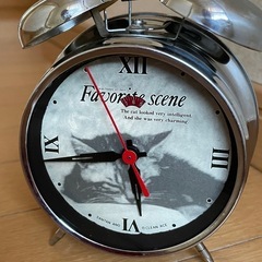 メタリックアラームクロック　レトロ　ぜんまい式　　ベル型　OH済の画像
