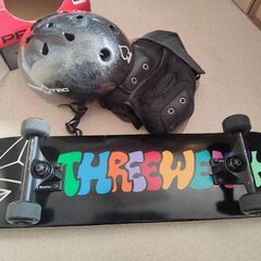 スケボー　ヘルメット　ひじひざ手首ガードの画像