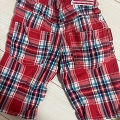 【夏物SALE🌻チェックハーフパンツ100cm】の画像