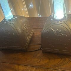 クリスマスツリー・光ファイバーツリー　吊り型に変更済　２本　替えライト２個付き　ACアダプター　箱付の画像