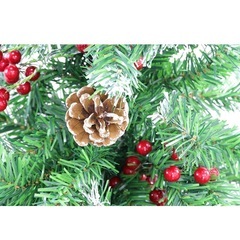 クリスマスツリー 北欧風 ツリー　スノータイプ 庭飾り インテリア 玄関 赤い実の画像