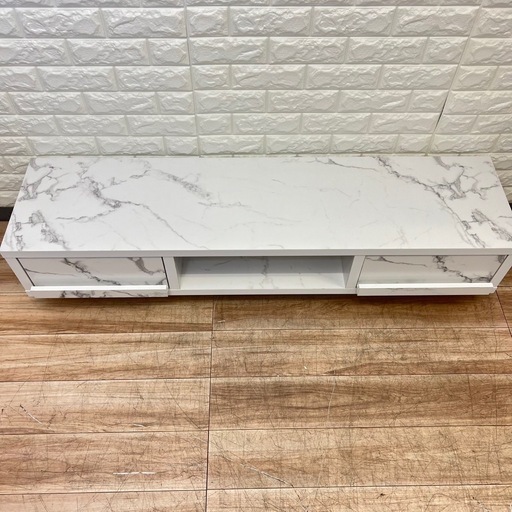 ご成約済み　LOWYA ロウヤ   テレビボード   一人暮らし 幅140cm マーブルホワイト