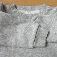 グレー　裏起毛トレーナー　80の画像