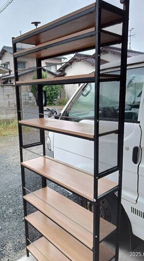 ☆本日限定価格☆【B275】フリーラック　突っ張り棚　棚高さ調整OK　収納棚　幅80㎝