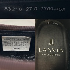 ランバンコレクションメンズローファーパープル紫スエードシューズスリッポンシューズ男性用紳士紐なし靴革靴の画像