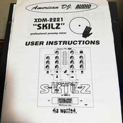 American DJ Audio ◆ 美品 DJ ミキサー SKILZ XDM-2221 2ch ◇ コンパクト アナログ レコード スクラッチ バイナル ヒップホップ ミキシング ◆ の画像