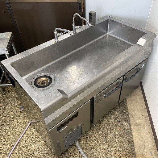 フクシマガリレイ 　舟型シンク付ヨコ型冷蔵庫  LNC-120RM-SC