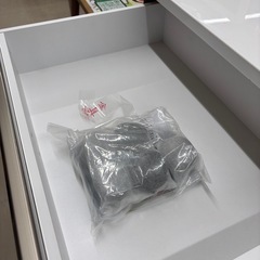 ★1005『キッチン収納お探しの方～』　アウトレット品(開封済み美品)　キッチンボード　白×黒　リサイクルマート鹿児島宇宿店の画像