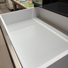 ★1005『キッチン収納お探しの方～』　アウトレット品(開封済み美品)　キッチンボード　白×黒　リサイクルマート鹿児島宇宿店の画像