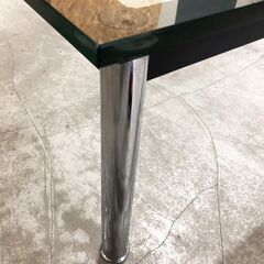 Cassina★カッシーナ ル・コルビュジエ TABLE EN TUBE BASSE ローテーブル ガラステーブル W1200 イタリア 高級家具 美品の画像