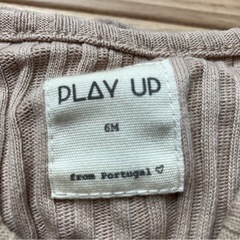 【美品】ポルトガル産 Play Up ふわふわリブ編みカーディガン 6Mの画像