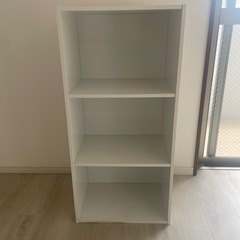 カラーボックス2個　白　ホワイト