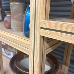 飾り棚　アルミ枠　板天板　幅100cmの画像