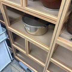 飾り棚　アルミ枠　板天板　幅100cmの画像