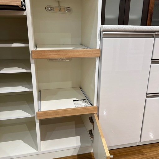 ★値下げしました【トレファク神戸南店】レンジ台 2枚扉 ナチュラル×ホワイトです‼︎【取りに来られる方限定】
