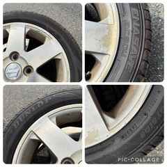 ワゴンR純正アルミホイール　タイヤ2023年製　バリ山　4本セット ワゴンR純正アルミホイール❗️ 2023年製❗️ バリ山❗️ 4本セット