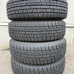 【値下げ】スタッドレスタイヤ 155/65R13アルミホイール付き4本の画像