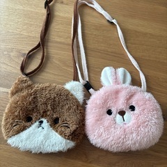 猫　うさぎ　ポシェット2個セット