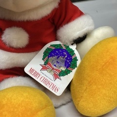 美品　タグ付き　サンタクロース　ミッキーマウス　クリスマス　レトロ　ぬいぐるみの画像