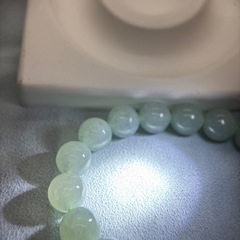 ミャンマー　本翡翠　ヒスイ　天然石　手作り　人気　透明　大粒　希少　ブレスレットの画像