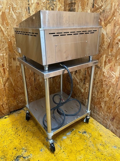 C(7511) マルゼン MEG-066 電気グリドル 焼台 架台付き 三相200V 50/60Hz 2012年製 直接引き取り歓迎 