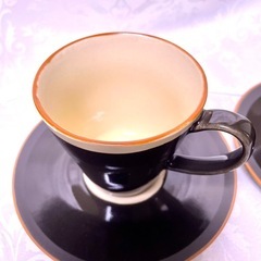 【未使用】チョコレート色カップ&ソーサー２客の画像
