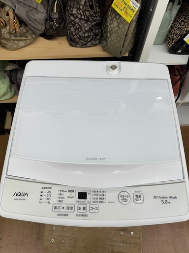 ⭐︎ドリーム荒牧店⭐︎ジモティー割引有⭐︎【クリーニング済み】AQUA 5.0kg洗濯機　AQW-S5E2  2022年製
