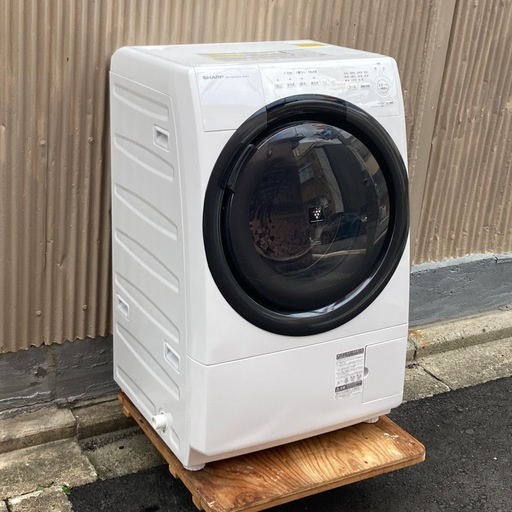SHARP ドラム式洗濯乾燥機　ES-S7H-WR