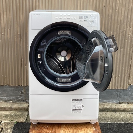 SHARP ドラム式洗濯乾燥機　ES-S7H-WR