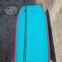 MOREY & BZボディボード2枚、GYROLL上腕二頭筋リーシュ、REDLEYスイムフィン、ニットケースセットの画像