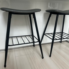 カウンターチェア　ハイチェア　スツール　バーカウンター　2脚セットの画像