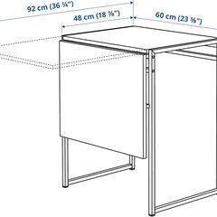 IKEA MUDDUS 折りたたみテーブル ホワイト　拡張テーブルの画像