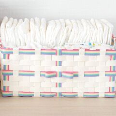 ＊妊婦さん特別価格＊クラフトバンドで編むベビーケアバスケット教室の画像