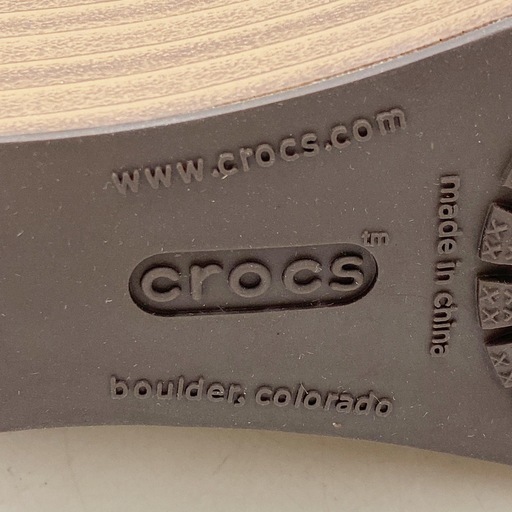 【新品タグ付】crocs 本革 レザーブーツ 24.0cm クロックス 元箱付