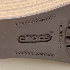 【新品タグ付】crocs 本革 レザーブーツ 24.0cm クロックス 元箱付の画像