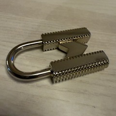 【美品】MORABITO モラビト ブラゾン キーリング 南京錠 チャームの画像