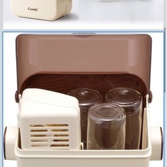 哺乳瓶、おしゃぶり、電子レンジ除菌、保管ケースの画像