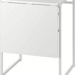 IKEA MUDDUS 折りたたみテーブル ホワイト　拡張テーブルの画像