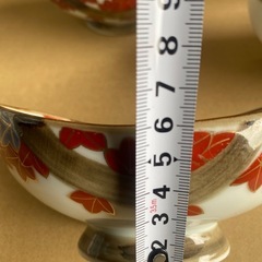 有田焼　華山窯　染錦春秋　船型小鉢 8個セット
の画像