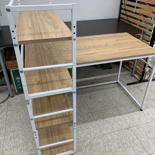 【ジモティー割引で最大15％OFF⭐️】  HAbteil 収納付き デスク オフィス パソコン 一体型 木目調