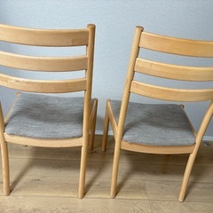 🪑ニトリ*ダイニングチェア2脚セット!!ナチュラルベージュ、美品の画像