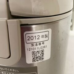 【Panasonic】 パナソニック IHジャー炊飯器 SR-HB10E9 シルバー 動作確認済み 2012年製 説明書付き A0474の画像
