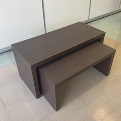 【府中市再生家具】No.323 ローテーブル2点セットの画像