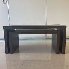 【府中市再生家具】No.323 ローテーブル2点セットの画像