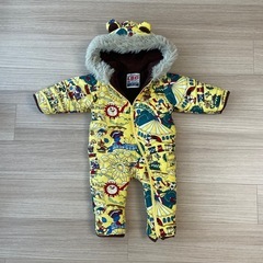BEBE 80cm ベビー クマ耳付き　ダウンコート ジャンプスーツ　の画像