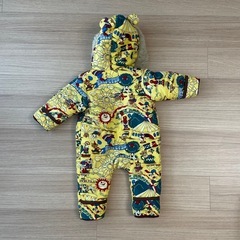 BEBE 80cm ベビー クマ耳付き　ダウンコート ジャンプスーツ　の画像