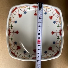 彩華　脚付小鉢　花模様和食器　高台皿
の画像